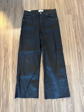 Reformation Emma high rise wide leg black jeans